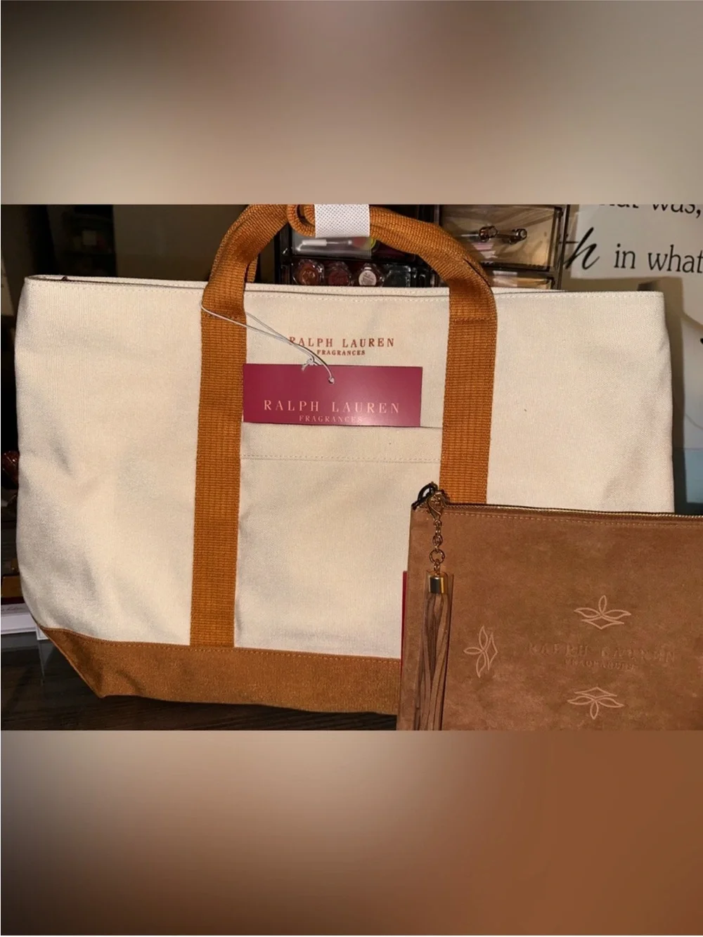 New Limited Edition Ralph Lauren Limited Edition Tote Bag & Cosmetic Bag